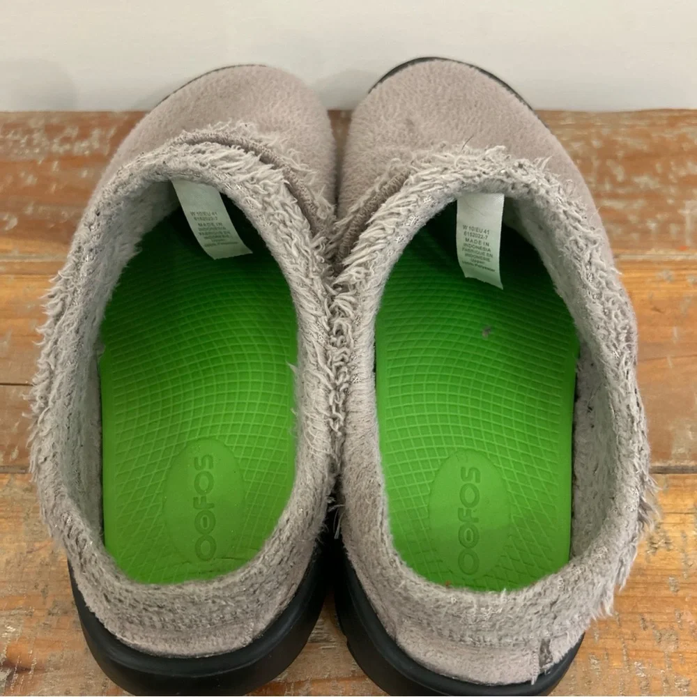 OOFOS OOcoozie Mule Women's Size 10 Clog Slip-on Shoes - Tawny - Beige Gray - Picture 8 of 13